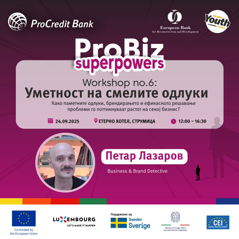 Паметни и смели одлуки, брендирање и ефикасно решавање проблеми